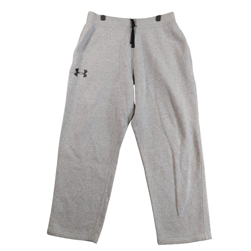 Under Armour Sweatpants Men XL Gray Loose Fit Fleece Pockets Athletic Pants